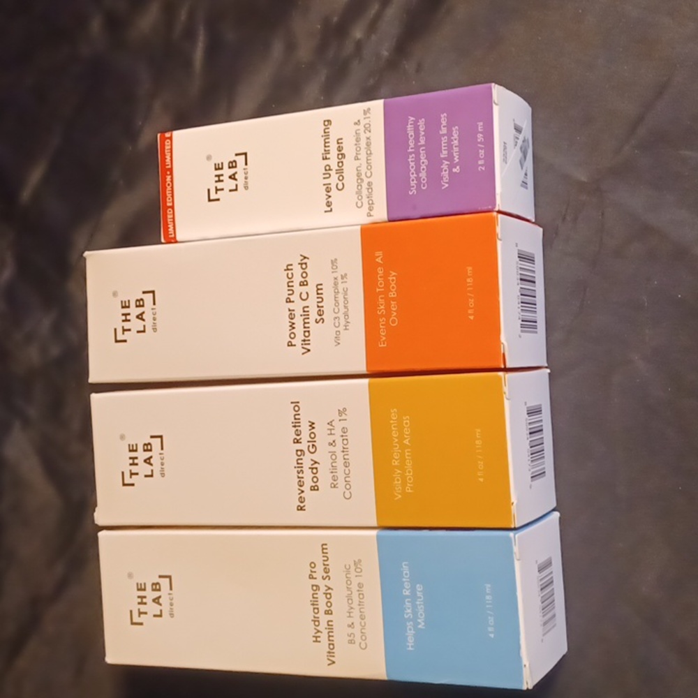 The Lab direct body serum, reversing retinol body glow, firming collagen